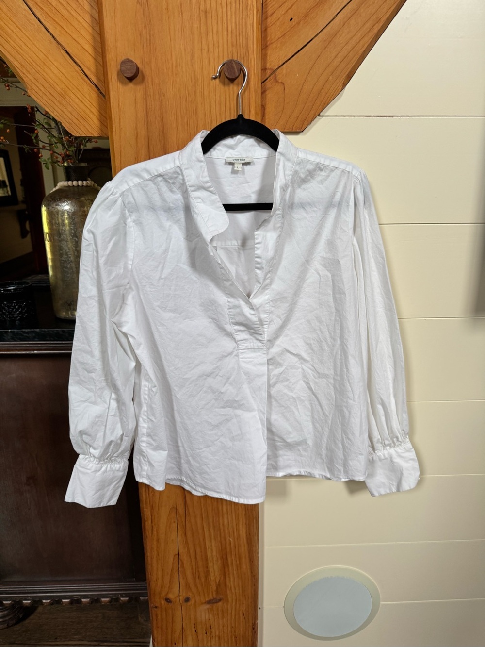 Tyler Boe White Collared Cotton Shirt